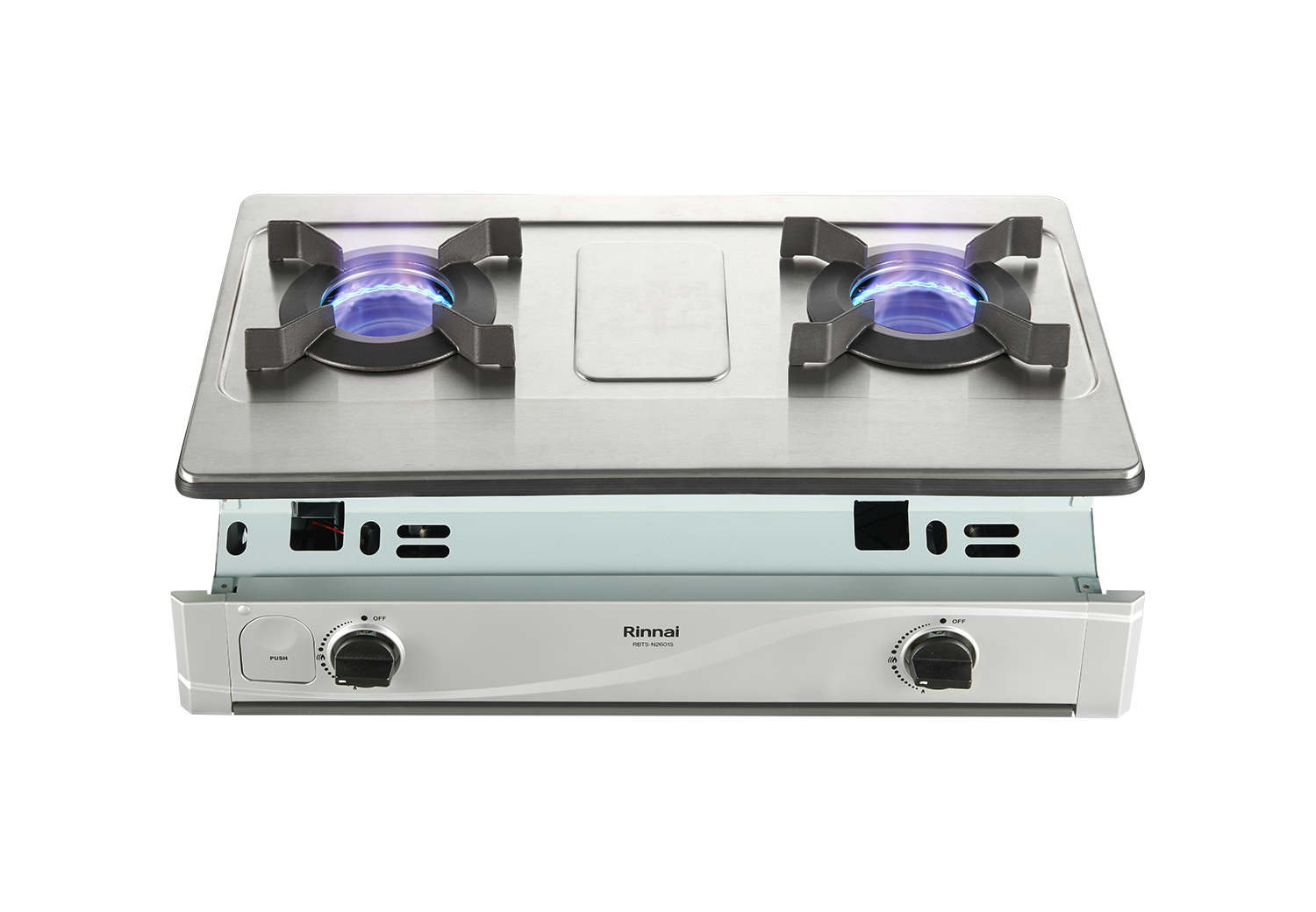RBTS-N2601S內焰系列 嵌入式內焰不鏽鋼雙口爐:圖片 2